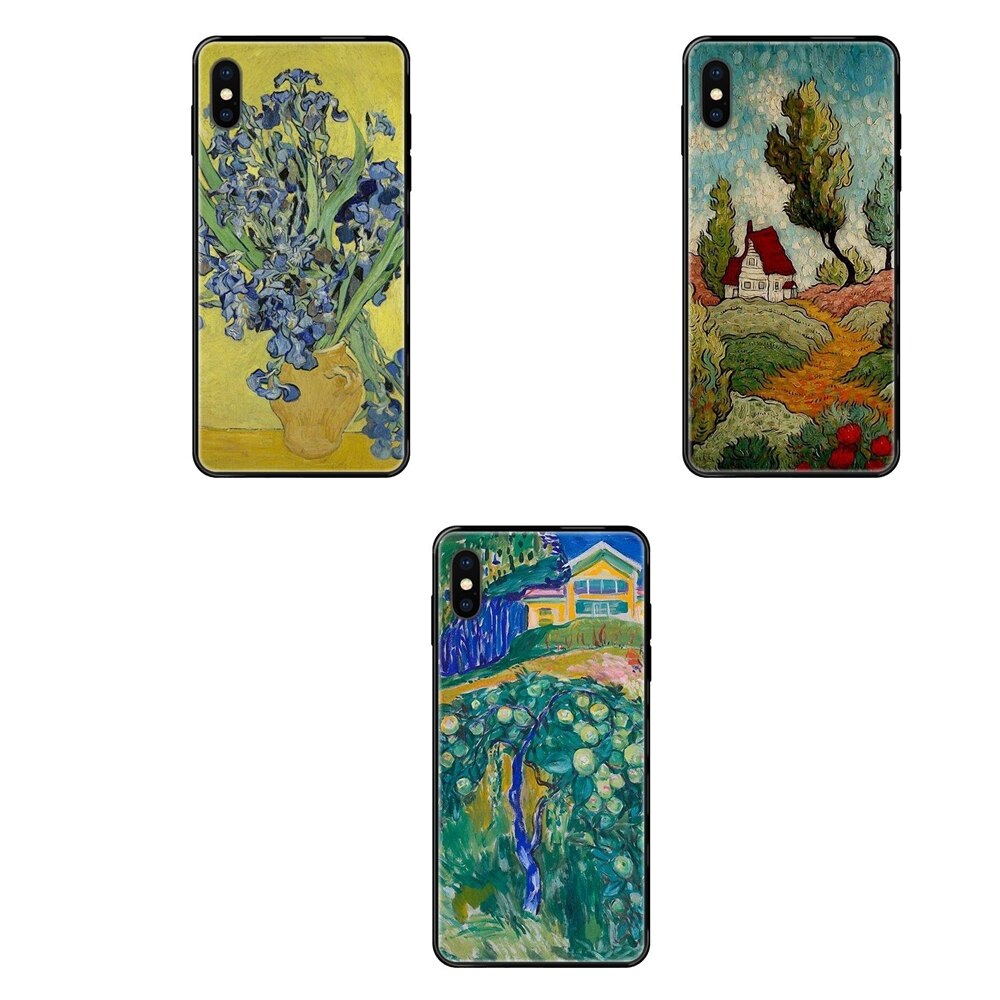 Fleur Van Gogh Vintage, noir, bon marchÃ©, pour Samsung Galaxy A5 A6 A7 A8 A10 A10S A20 A20S A20E A21S A30S A40 A50 A70 A71 A70E