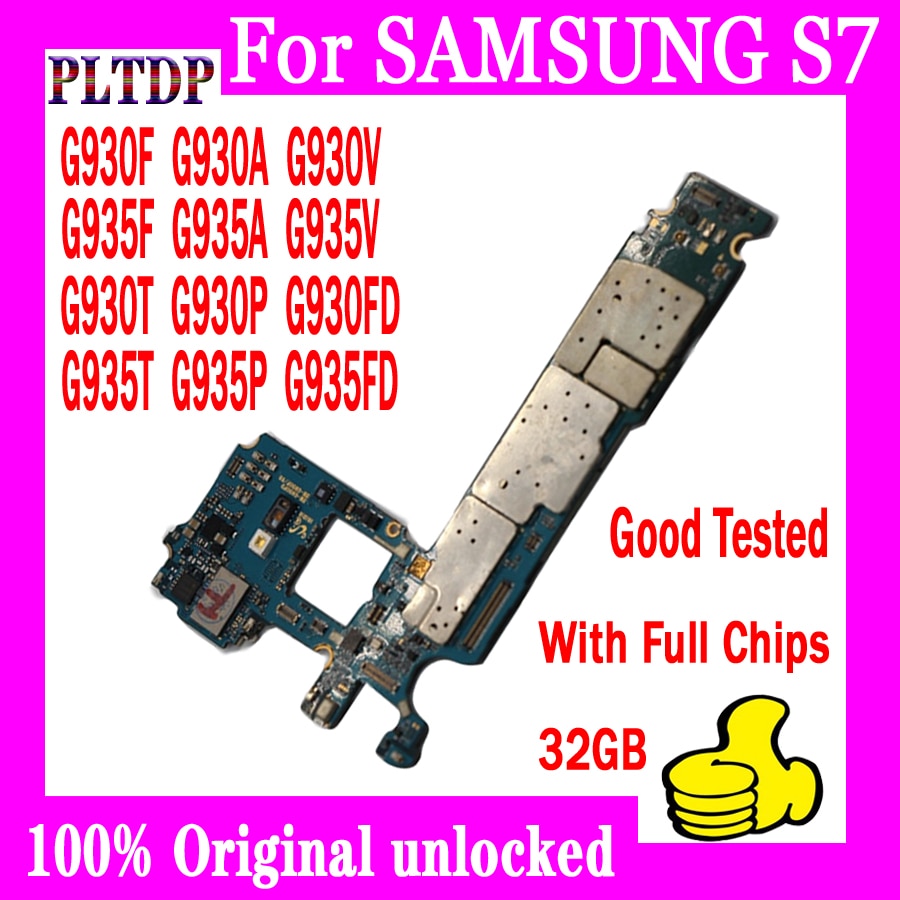 Carte mÃ¨re 32 go/100% originale dÃ©bloquÃ©e pour Samsung Galaxy S7/G935F/G935FD/G930F/G930FD/g930 v, circuit imprimÃ© principal