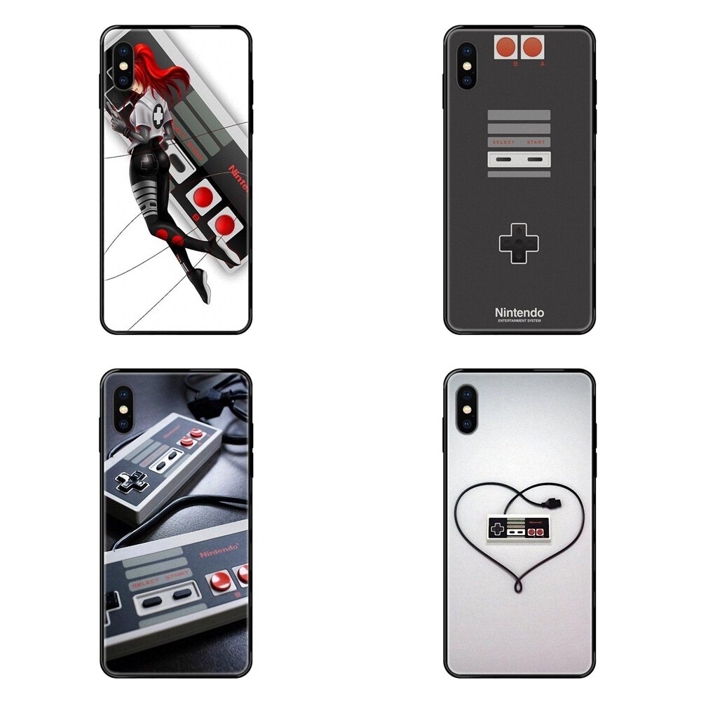 Coque de protection pour manette de jeu rÃ©tro Vintage, imprimÃ© d'art doux, noir, Junior, bon marchÃ©, pour Galaxy A5, A6, A7, A8, A10, A10S, A20, A20S, A20E, A21S
