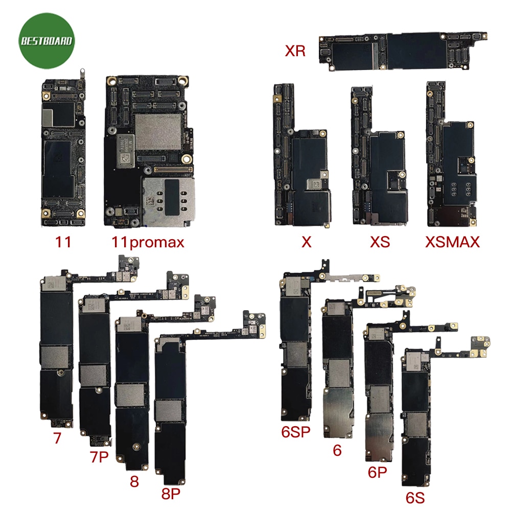 Carte mÃ¨re pour iPhone 11Promax, 11Pro, Xsmax, XS, XR, X, 8P, 8G, 7P, 6SP, 6P, 6G