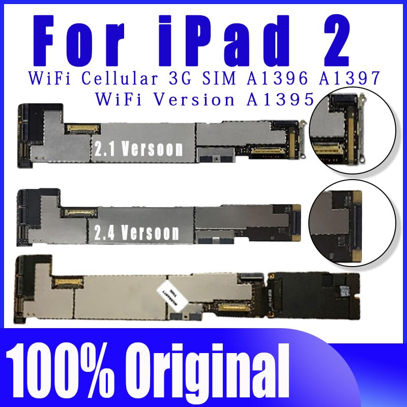 Carte mÃ¨re A1396 / A1397 ou A1395 originale dÃ©bloquÃ©e pour ipad 2, circuit imprimÃ© principal avec iCloud