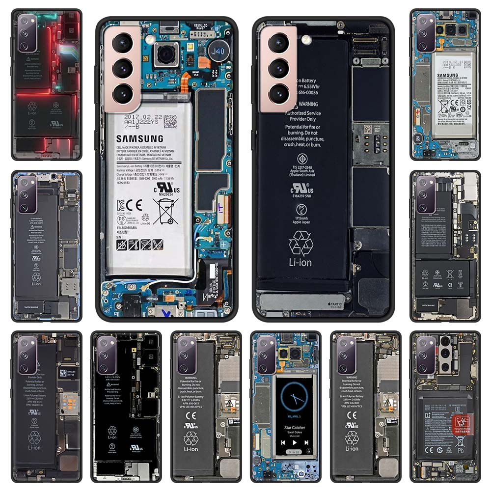 Coque arriÃ¨re pour Samsung Galaxy S20 FE S21 Plus, carte mÃ¨re, Circuit imprimÃ©