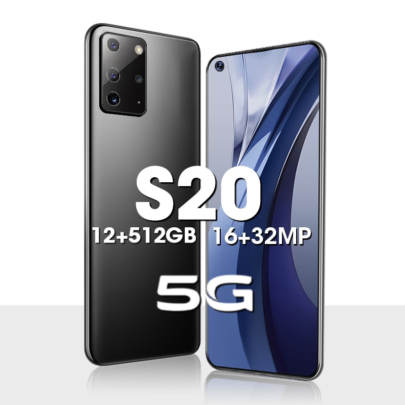 Nouveau Smartphone S20, tÃ©lÃ©phone portable, 12 go de RAM, 512 go de ROM, Triple camÃ©ra arriÃ¨re, Deca Core, batterie 5000mAh, 4G, 5G, Version globale