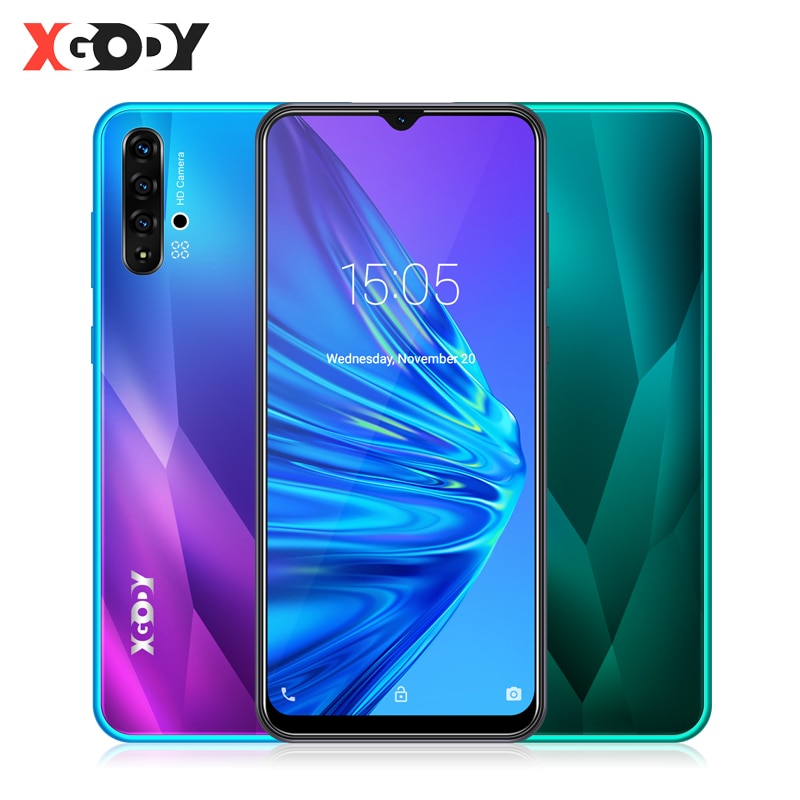 XGODY â tÃ©lÃ©phone portable Android 6.5, Ã©cran Waterdrop de 9.0 pouces, Smartphone, mÃ©moire de 1 go et 8 go, MTK6580 Quad Core, camÃ©ra de 5 mpx, batterie de 3000mAh, GPS, WiFi, 3G